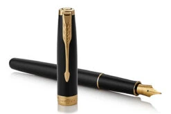 Parker® Parker Sonnet Duo Set Balpen & Vulpen Black GT -Schrijfgerei 1931494 Parker Sonnet Black Lacquer GT Fountain pen 1 1