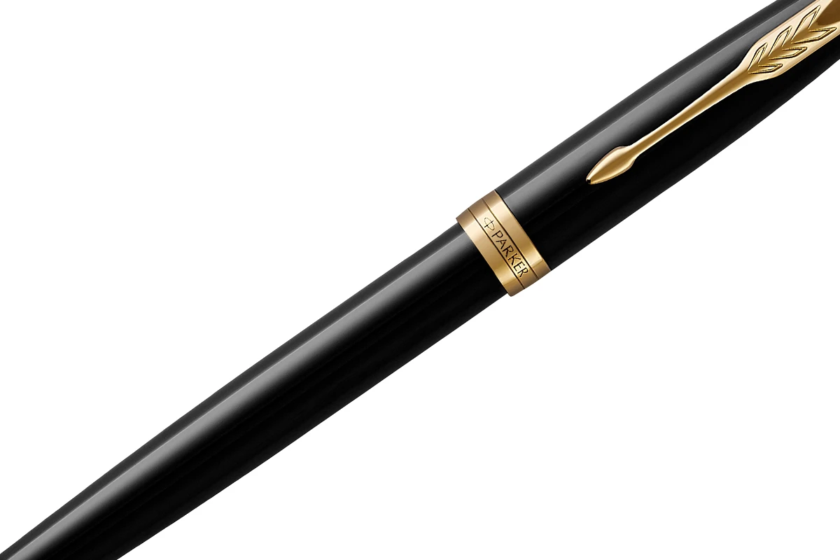 Parker® Parker Sonnet Black Lacquer 18K GT Vulpen 2 Parker® Parker Sonnet Black Lacquer 18K GT Vulpen - Afbeelding 2