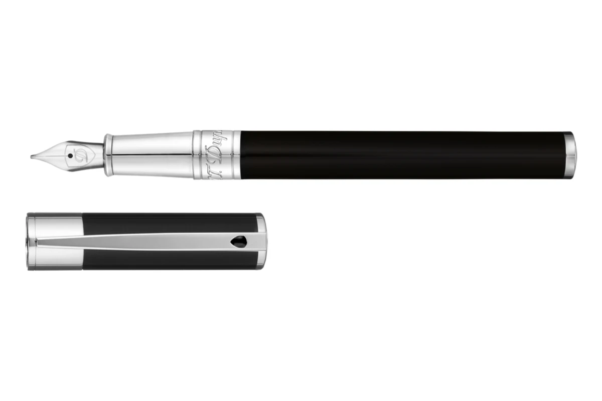 S.T. Dupont D-Initial Zwart Chroom Vulpen 3 S.T. Dupont D-Initial Zwart Chroom Vulpen - Afbeelding 3