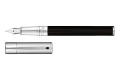 S.T. Dupont D-Initial Black Chrome Vulpen -Schrijfgerei 260204 S T Dupont D Initial Fountain Pen Black Chrome 3