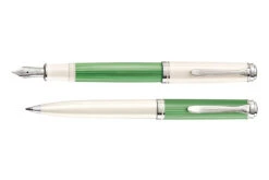 Pelikan Souverän Green/White M605 Vulpen En K605 Balpen Set