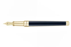 S.T. Dupont D Line Plume Windsor Blue Gold Trim Vulpen