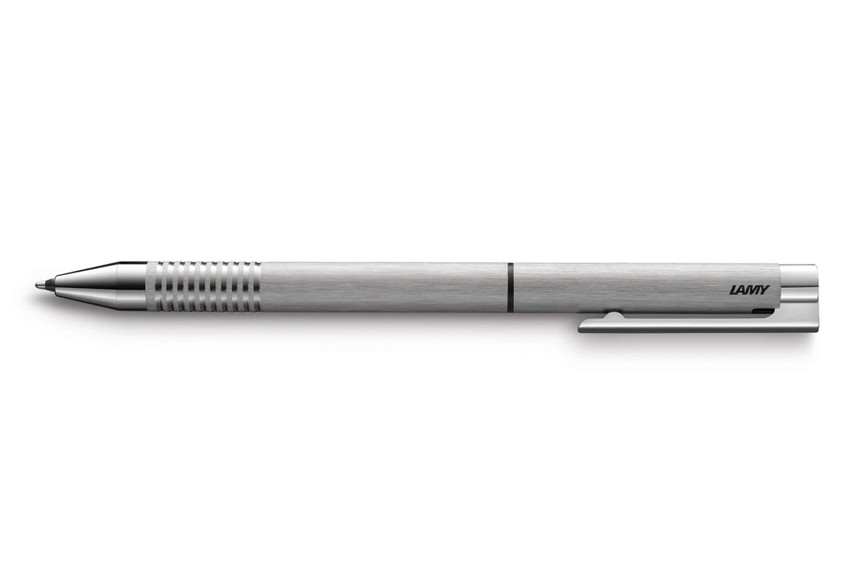 LAMY Logo Brushed Chrome Twin Pen 1 LAMY Logo Brushed Chrome Twin Pen