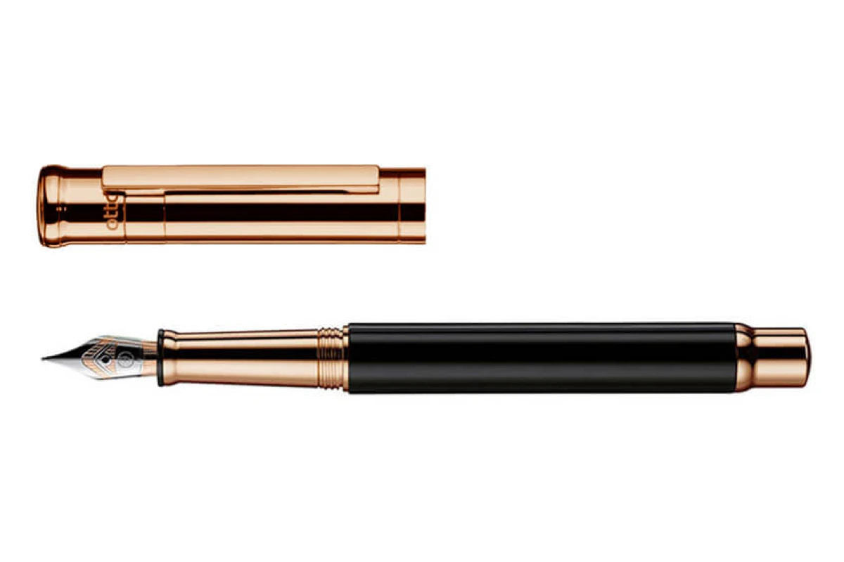 Otto Hutt Design 04 Zwart/Roségoud Vulpen 1 Otto Hutt Design 04 Zwart/Roségoud Vulpen