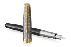 Parker® Parker Sonnet Metal Black GT 18K Vulpen -Schrijfgerei Parker20Sonnet20Metal20Black20GT2018K20Fountain20Pen20zz