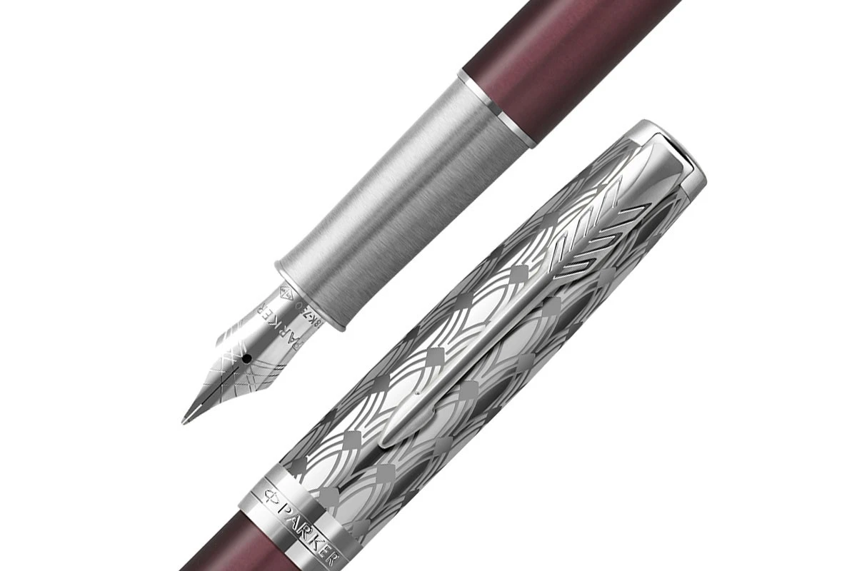 Parker® Parker Sonnet Metal Red CT 18K Vulpen 2 Parker® Parker Sonnet Metal Red CT 18K Vulpen - Afbeelding 2