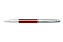 Sheaffer 100 Brushed Chrome Red Vulpen