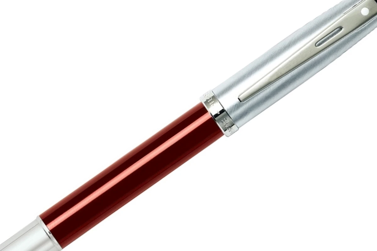 Sheaffer 100 Brushed Chrome Red Vulpen 2 Sheaffer 100 Brushed Chrome Red Vulpen - Afbeelding 2